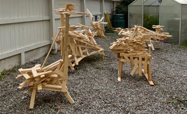 Djur gjorda av brädor