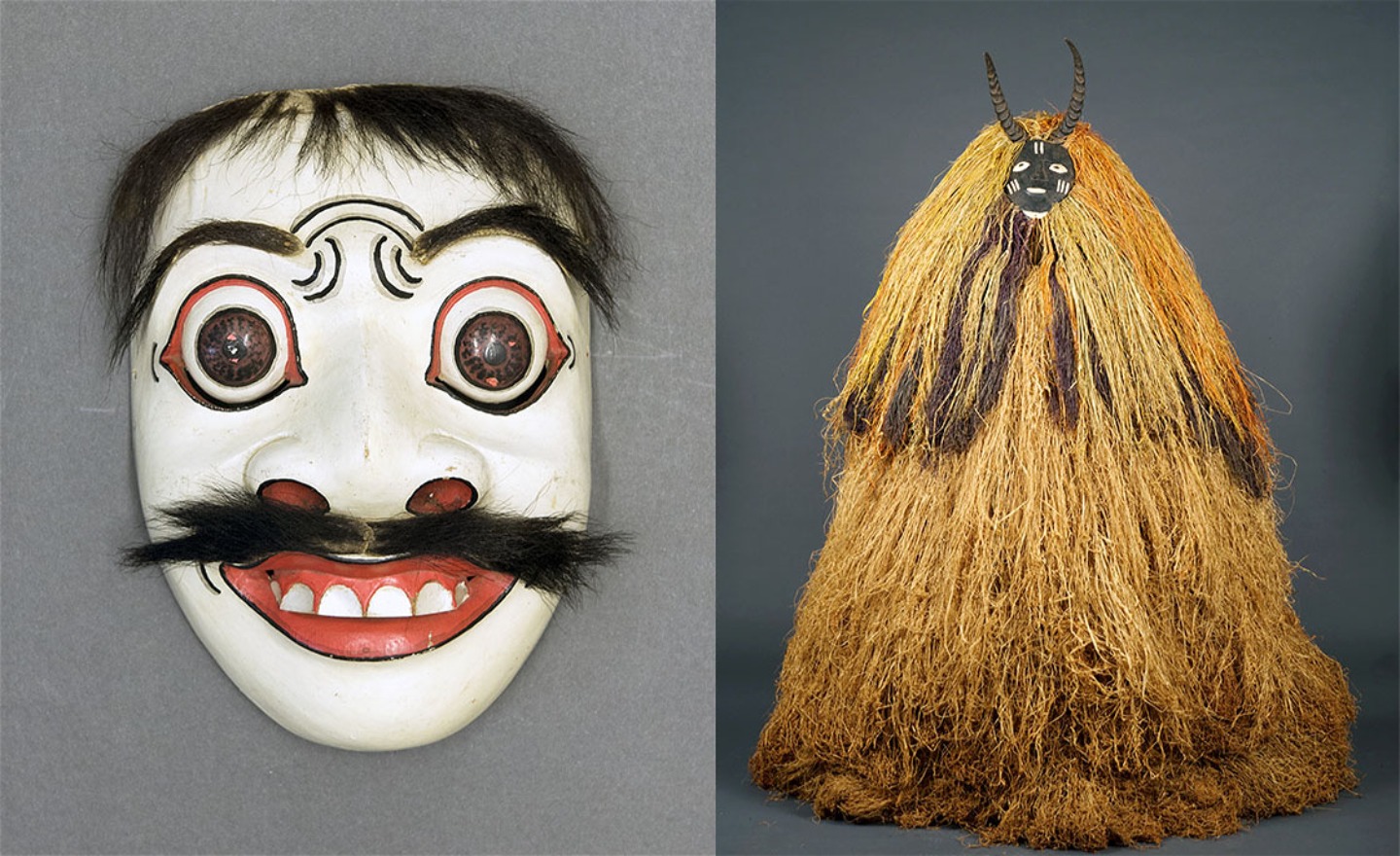 Dansmasker från Indonesien och Västafrika