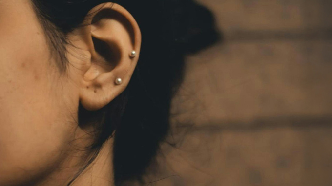 Närbild på ett öra