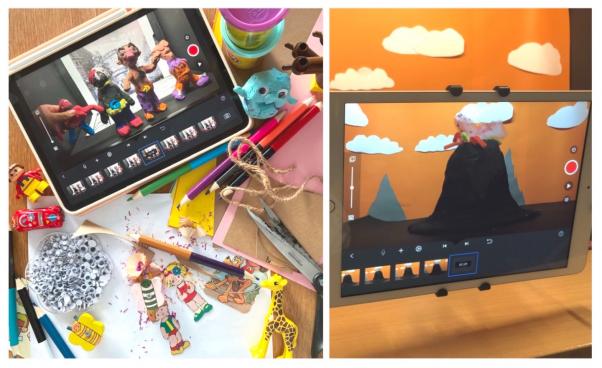 Bild på iPads med animerad film 