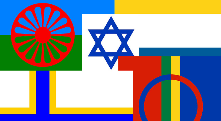 Flaggor för nationella minoriteter.