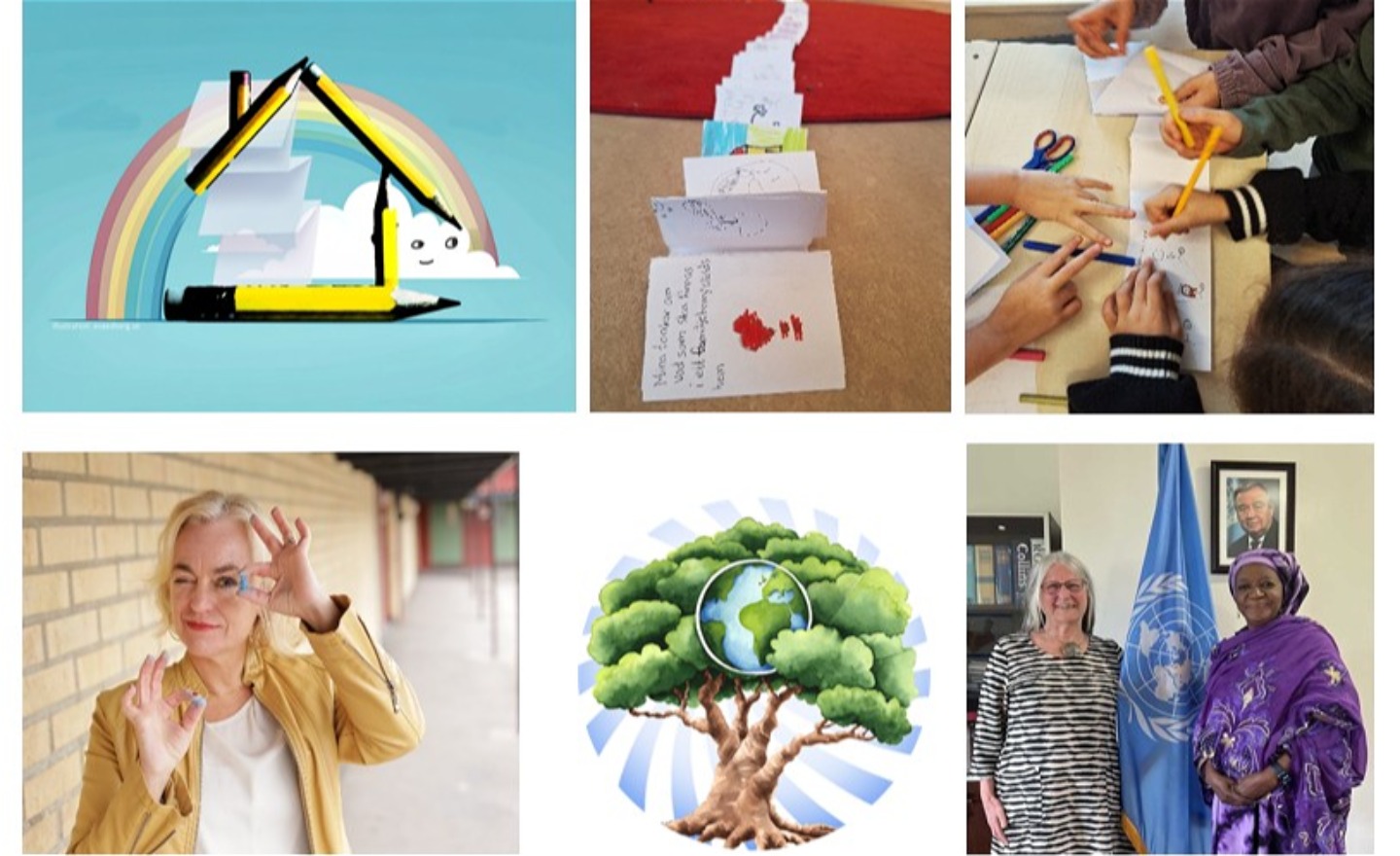 Eva Edberg: Världshemmet – världens kanske längsta vikbok. Kajsa Dahlström, Globetree Founder/President, och FN:s Generaldirektör Nairobi Ms. Zainab Hawa Bangura inför Children’s Meeting Place 2026, temat Världshemmet.