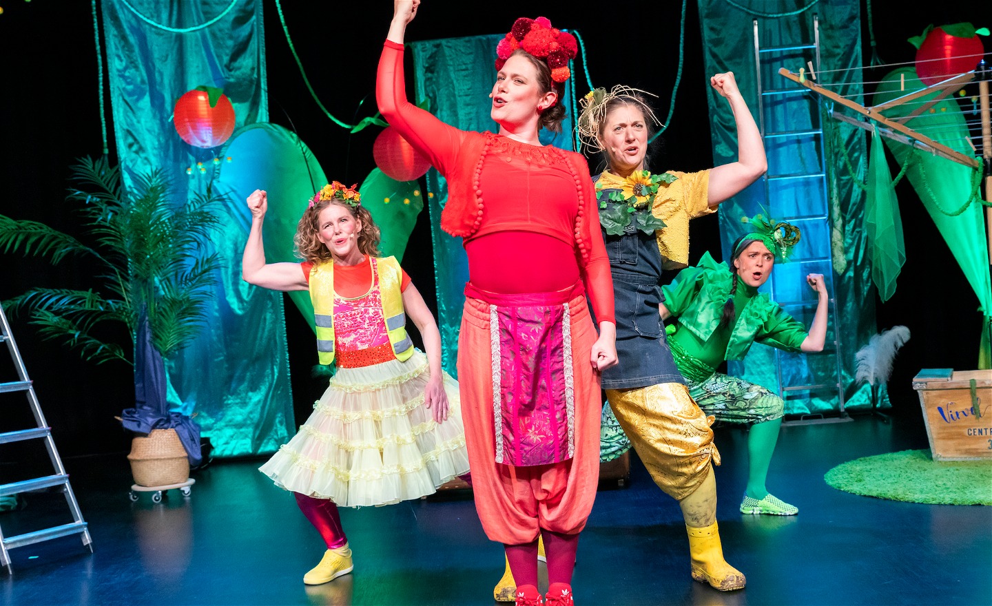 Bild på Yrias värld scen Alla ombord med 4 karaktärer